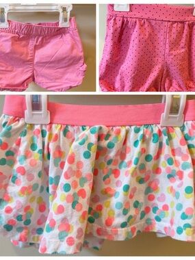 Carter's Toddler Girls Shorts and Skirt Set Bundle of 3 Size 2T